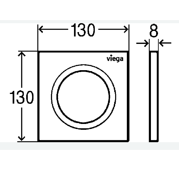 Viega Klavišas pisuaro, plastikinis (style 20 matinės spalvos)
