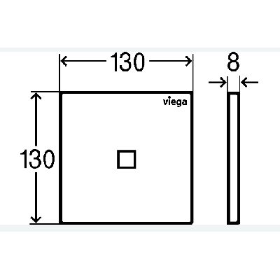 Viega Klavišas pisuaro, IR nuleidimas, plastikinis, 100-240V, (more 200 baltos spalvos)