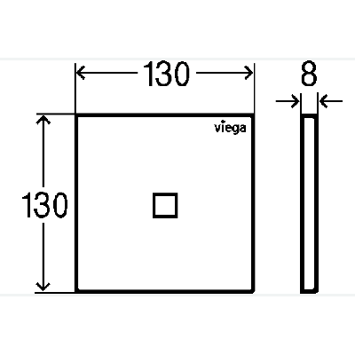Viega Klavišas pisuaro, IR nuleidimas, plastikinis, 100-240V, (more 200 chromo spalvos)