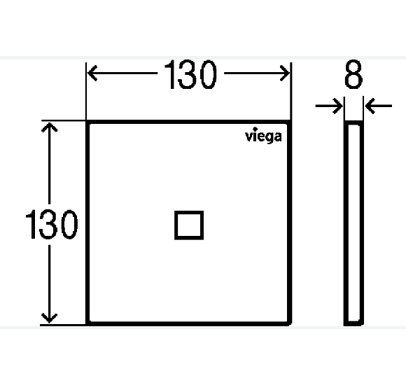 Viega Klavišas pisuaro, IR nuleidimas, plastikinis, 100-240V, (more 200 chromo spalvos)