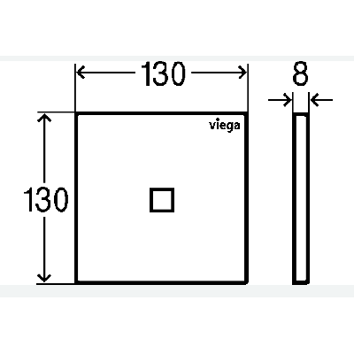 Viega Klavišas pisuaro, IR nuleidimas, plastikinis, 100-240V, (more 200 nerūd.pl. spalvos)