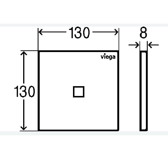 Viega Klavišas pisuaro, IR nuleidimas, stiklinis 100-240V, (more 200 juodas stiklas)