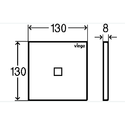 Viega Klavišas pisuaro, IR nuleidimas, stiklinis 100-240V, (more 200 baltas stiklas)
