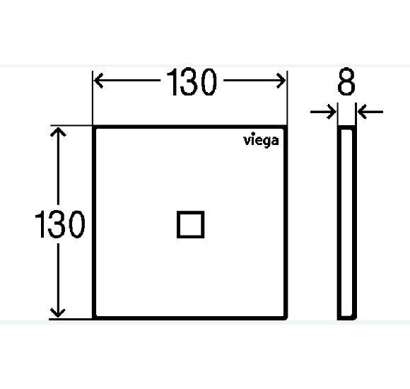Viega Klavišas pisuaro, IR nuleidimas, stiklinis 100-240V, (more 200 baltas stiklas)