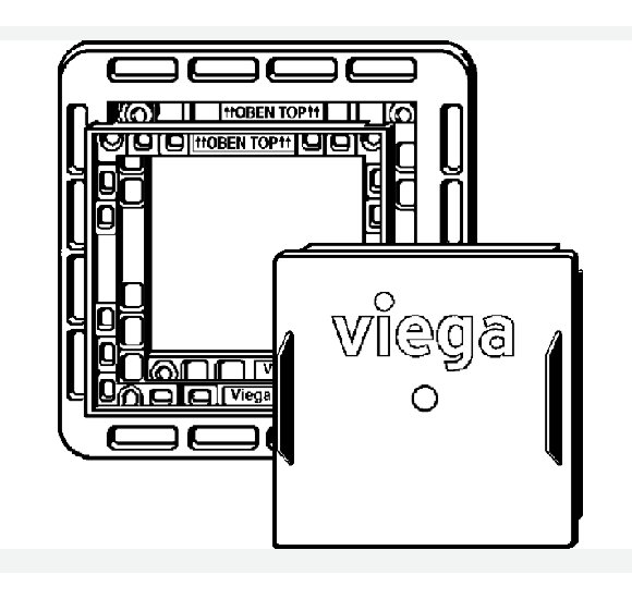 Viega Pisuaro klavišo instaliavimo į sieną rėmelis