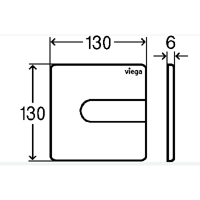 Viega Klavišas pisuaro, plastikinis (style 23 baltos spalvos)