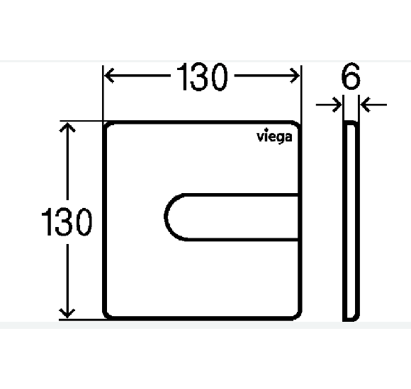 Viega Klavišas pisuaro, plastikinis (style 23 baltos spalvos)