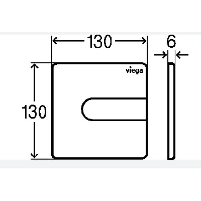 Viega Klavišas pisuaro, plastikinis (style 23 juodas/nerūd.pl. spalvos)