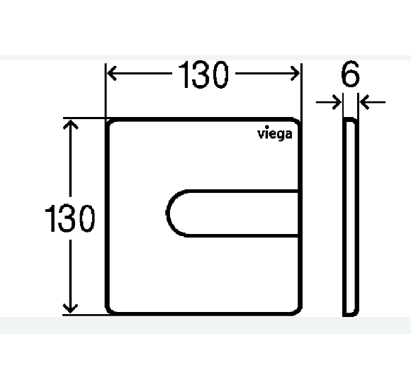 Viega Klavišas pisuaro, plastikinis (style 23 juodas/nerūd.pl. spalvos)