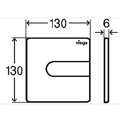 Viega Klavišas pisuaro, plastikinis (style 23 juodas/juod. mat spalvos)