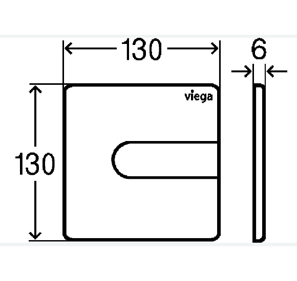 Viega Klavišas pisuaro, plastikinis (style 23 juodas/juod. mat spalvos)