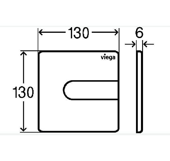 Viega Klavišas pisuaro, plastikinis (style 23 nerūd.pl. spalvos)