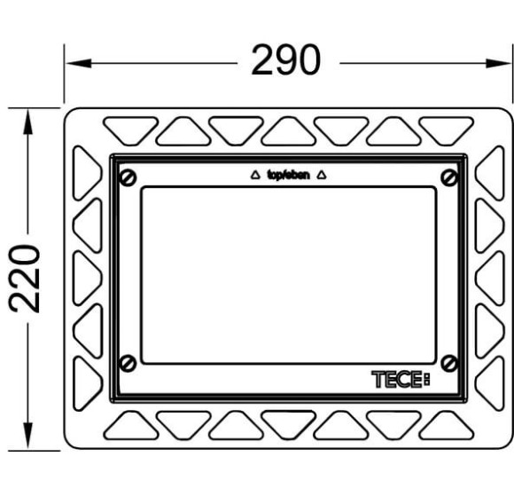TECE rėmelis integruotam montavimui (vandens nuleidimo klavišui), baltos spalvos rėmelis