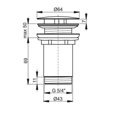Ravak praustuvo sifono galvutė fiksuota, chromas