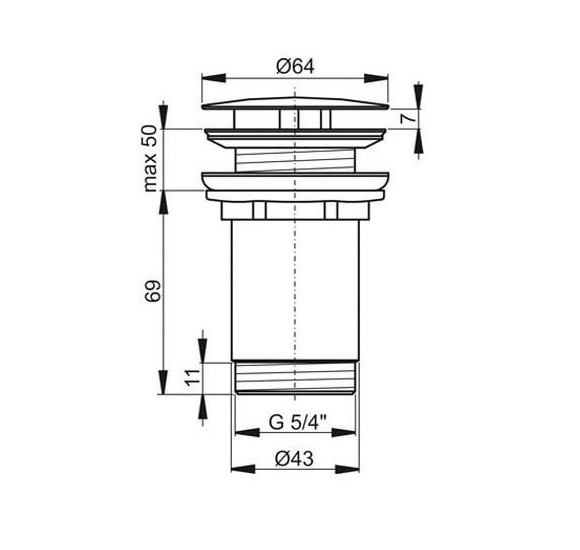 Ravak praustuvo sifono galvutė fiksuota, chromas