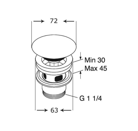 Villeroy&Boch ventilis su keraminiu dangteliu (Push-open)