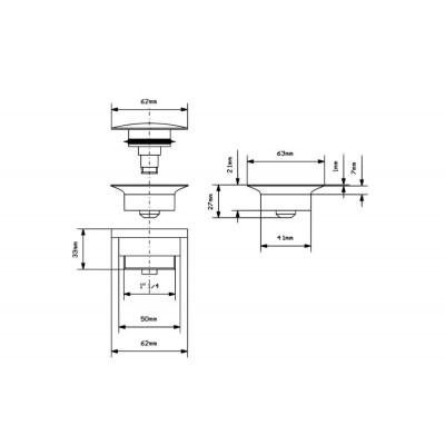 Universalus dugno vožtuvas, keramikinis, baltos spalvos