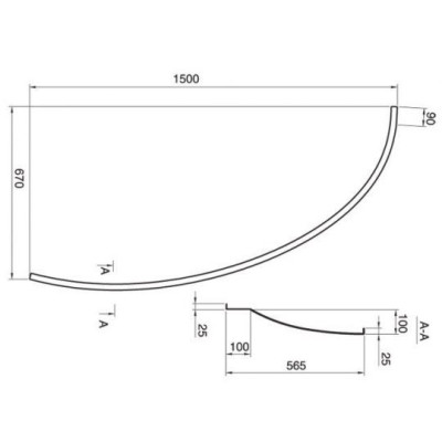 Ravak Avocado vonios apdaila 150cm,160cm (pasirenkama pusė)