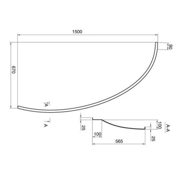 Ravak Avocado vonios apdaila 150cm,160cm (pasirenkama pusė)