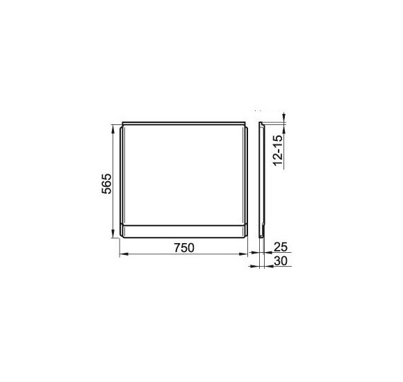 Ravak Vonios galinė apdaila su tvirtinimu 75,80cm