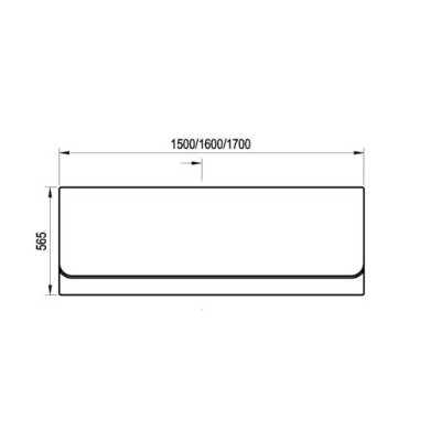Ravak Chrome Vonios apdaila tiesi 150,160,170cm