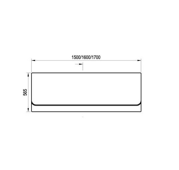 Ravak Chrome Vonios apdaila tiesi 150,160,170cm