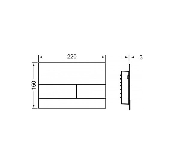 TECEsquare II Klavišas WC moduliui, 92408, pasirenkama spalva