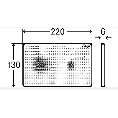 Viega Klavišas WC moduliui, sensorinis su LED pašvietimu (more 205 juodas stiklas)