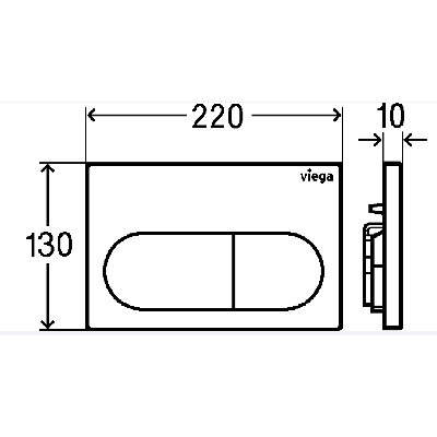 Viega Life 6 Klavišas WC moduliui