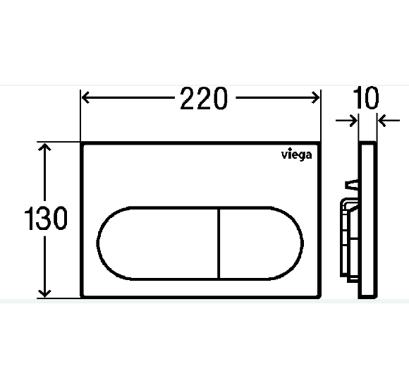 Viega Life 6 Klavišas WC moduliui
