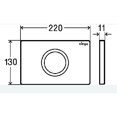Viega Public 12 Klavišas WC moduliui (nuleidimas IR)