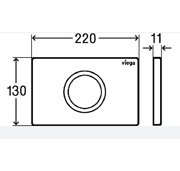 Viega Public 12 Klavišas WC moduliui (nuleidimas IR)