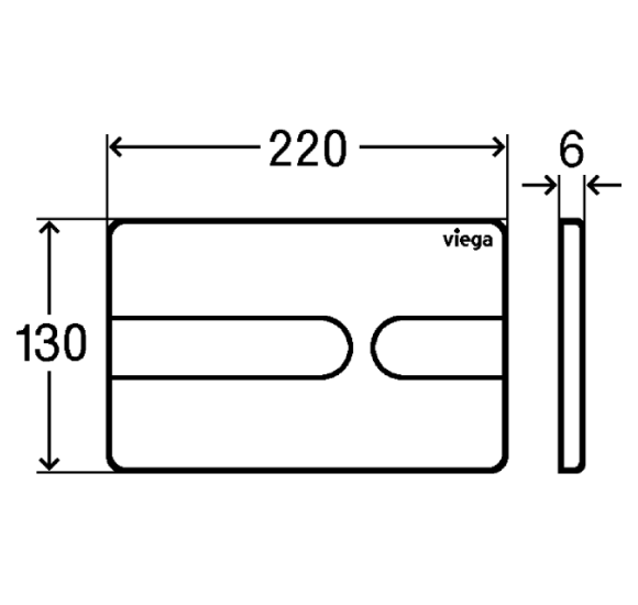 Viega Style 23 vandens nuleidimo mygtukas
