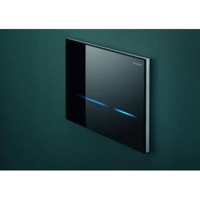 Geberit Sigma elektroninis vandens nuleidimo klavišas be transformatoriaus, juodas stiklas