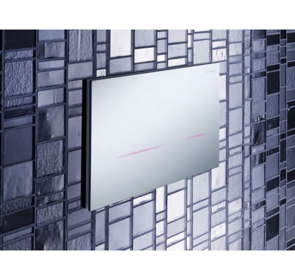 Geberit Sigma80 elektroninis vandens nuleidimo klavišas be transformatoriaus, metalizuotas stiklas