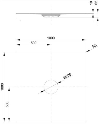 BetteAir plieninis dušo padas, 100x100cm, pasirinkite spalvą