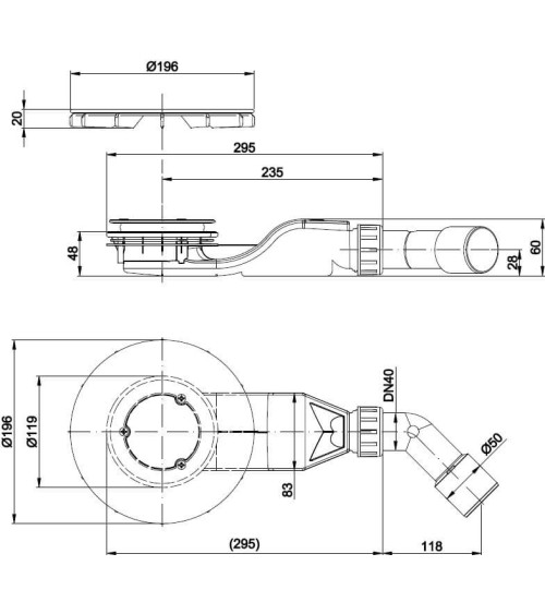 BetteAir dušo pado drenažas su emaliuotu dangteliu, pasirinkite spalvą