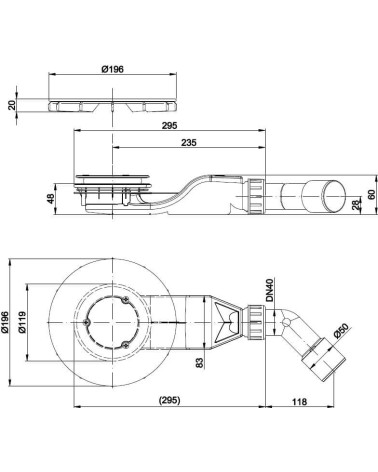 BetteAir dušo pado drenažas su emaliuotu dangteliu, pasirinkite spalvą