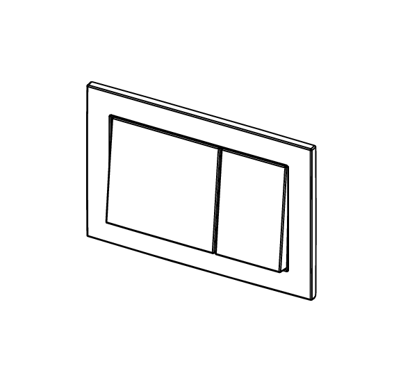 TECEbase plastikinis vandens nuleidimo klavišas, pasirinkite spalvą