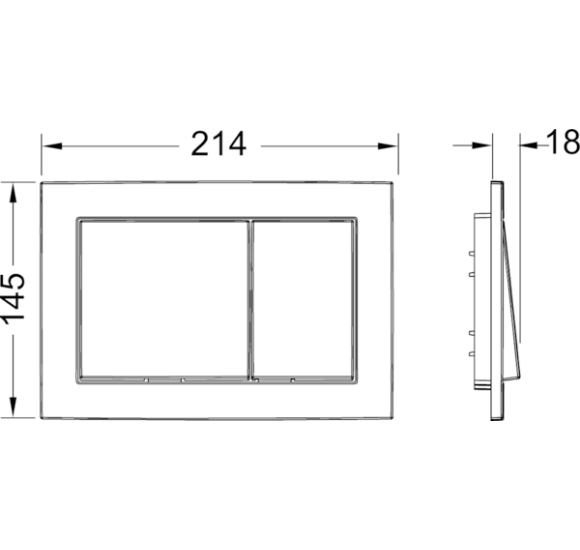 TECEbase plastikinis vandens nuleidimo klavišas, pasirinkite spalvą