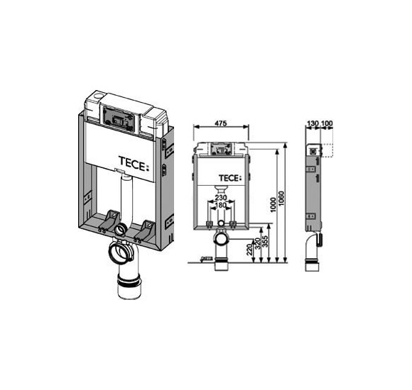 TECEbox vandens nuleidimo bakelis