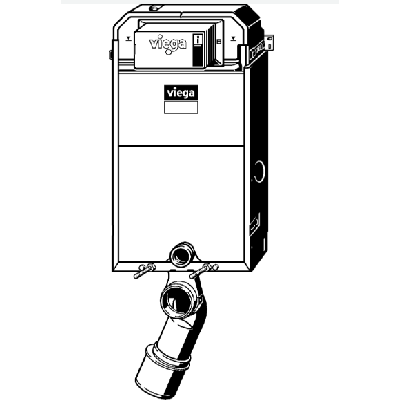 Viega Potinkinis WC bakelis,3-6 l. pakabinamai WC keramikai 1077 x 435 x 120