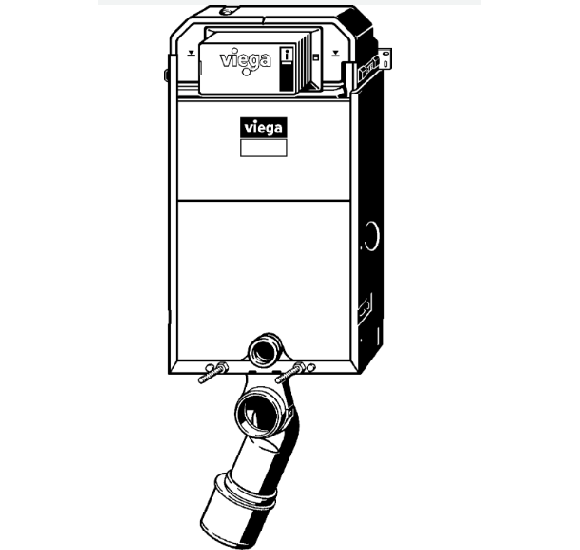 Viega Potinkinis WC bakelis,3-6 l. pakabinamai WC keramikai 1077 x 435 x 120