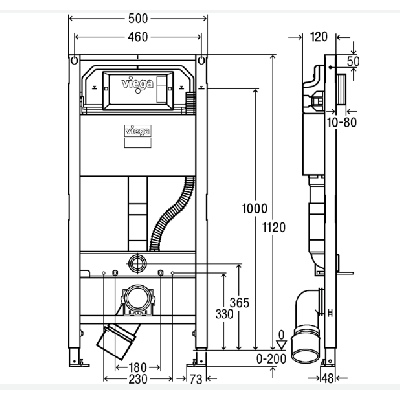 Viega PreVista Dry Standartinis,potinkinis WC rėmas 771980