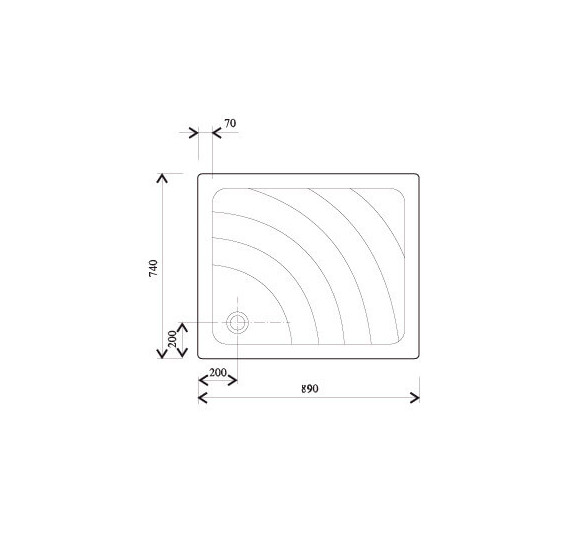 Ravak dušo padėklas Aneta 75x90cmEX