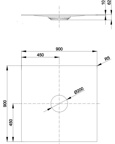 BetteAir plieninis dušo padas, 90x90cm, pasirinkite spalvą