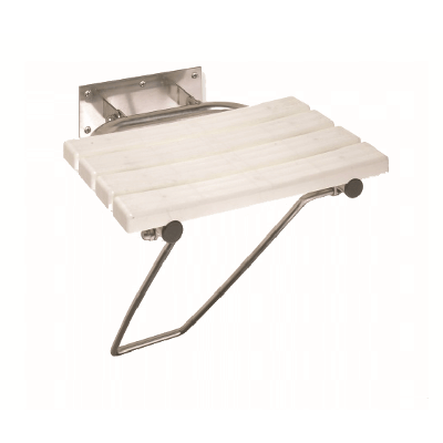 Bemeta Help Dušo kėdutė šlifuoto nerūdijančio plieno (atlenkiama)