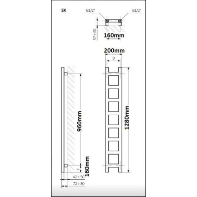 Rankšluosčių džiovintuvas Terma Easy 96-192cm