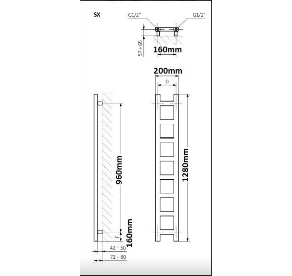Rankšluosčių džiovintuvas Terma Easy 96-192cm