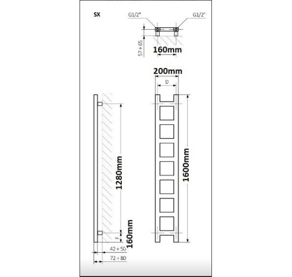 Rankšluosčių džiovintuvas Terma Easy 96-192cm